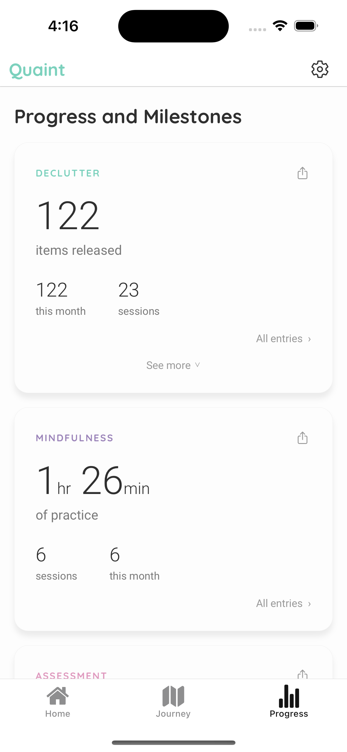 Progress and milestones